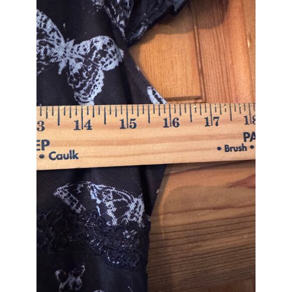 Kelsey Wilson Studio Fairycore Butterfly Print Drawstring Ruched Dress M NWT - Picture 7 of 9